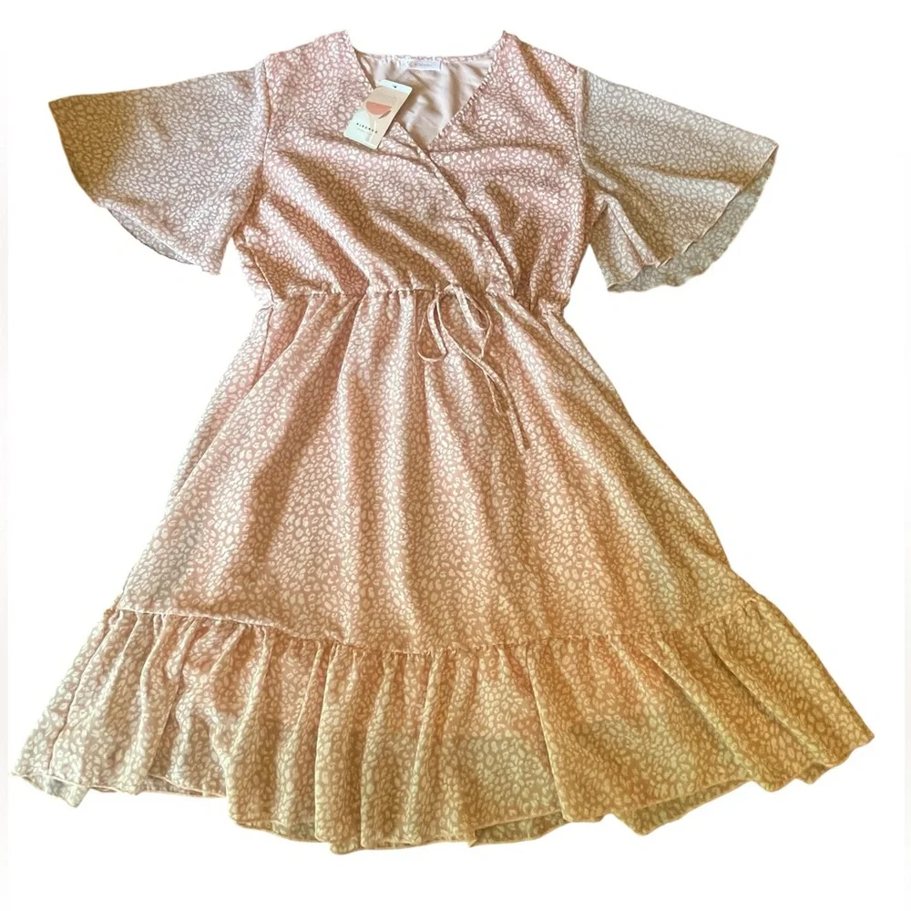 NWT Women’s Pink and White Kirundo Dress in Size Large - Picture 1 of 12